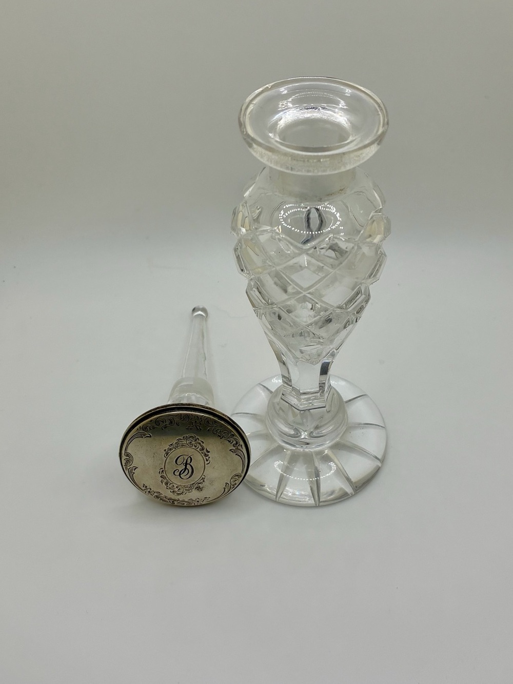 Birks Vintage Crystal and Sterling Silver Perfume Bottle